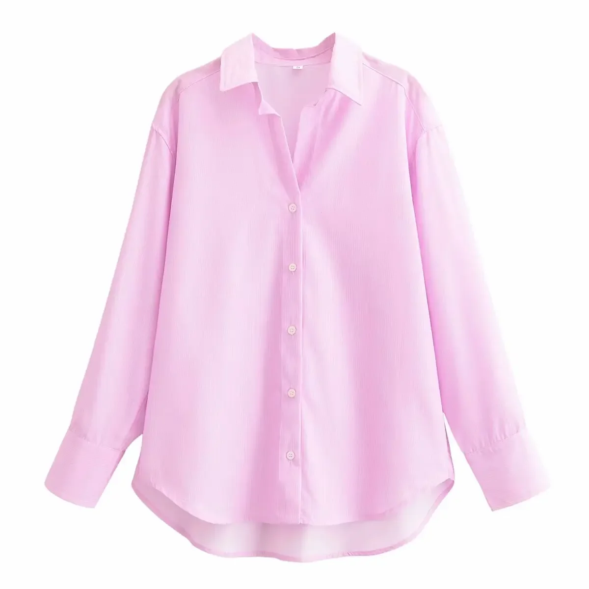 

Женская рубашка с длинным рукавом и отложным воротником в полоску, весна 2025, новая коллекция, европейский и американский стиль