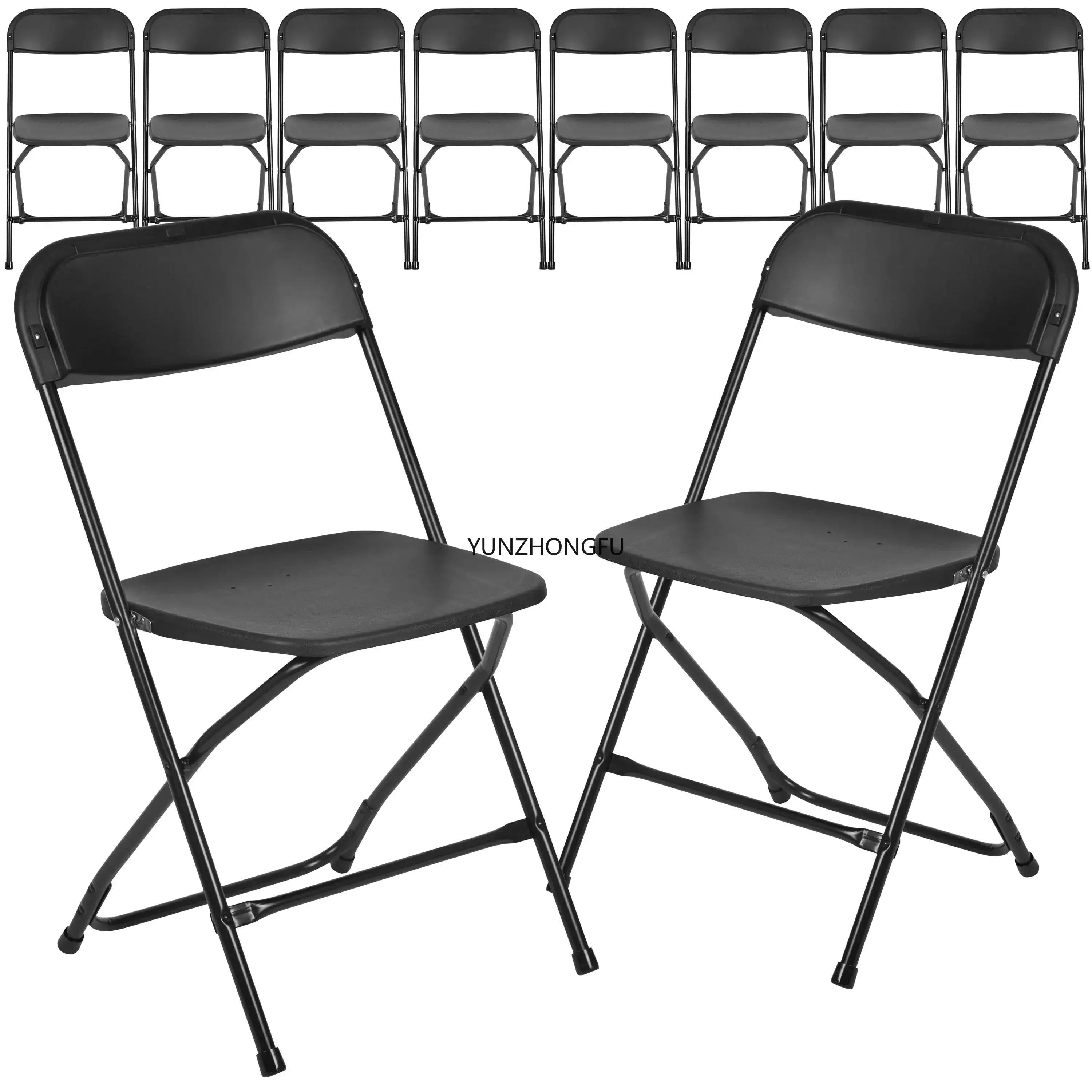 10 PCS Lightweight Folding Chair Plastic Comfortable Event Chair Set