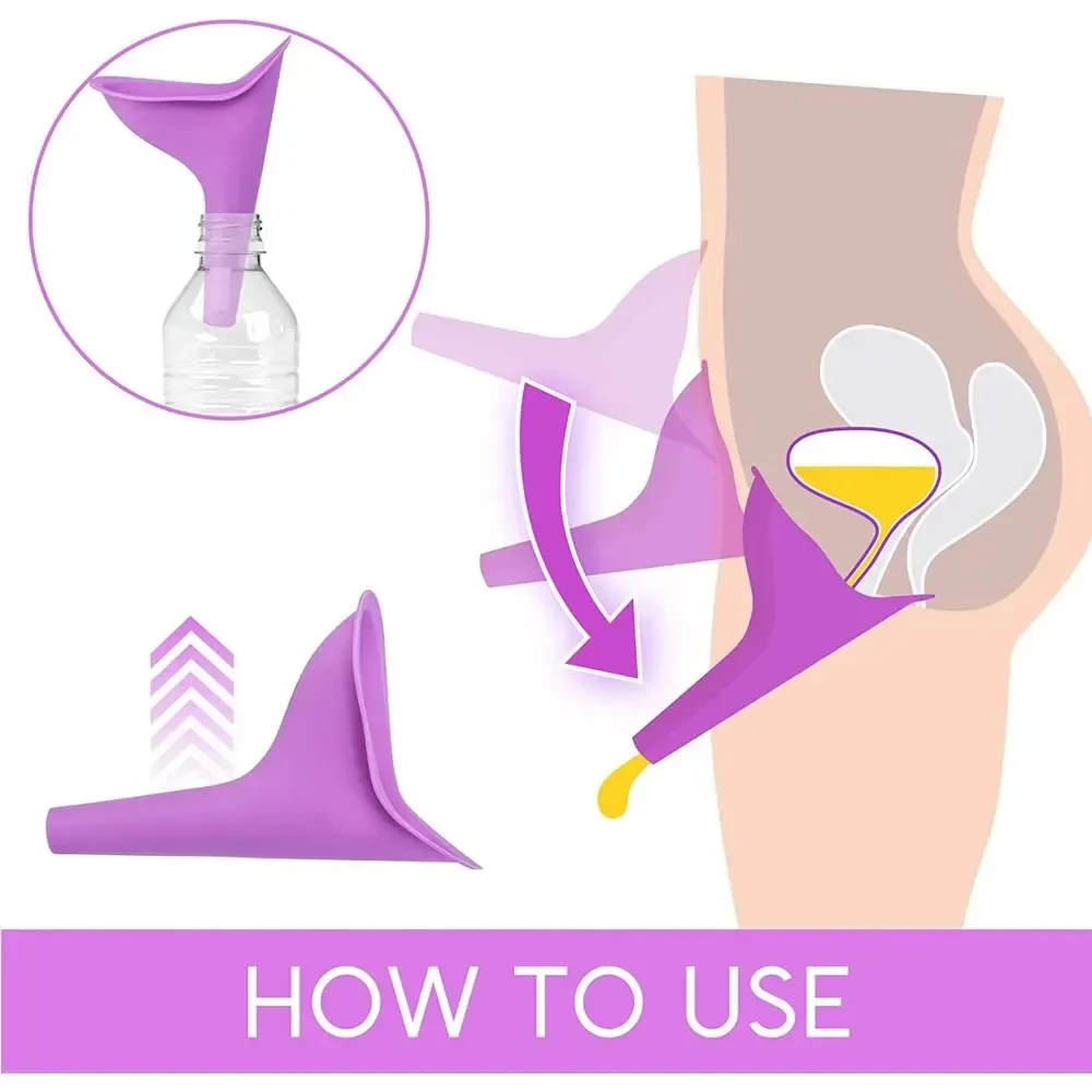 TARKA 캠핑 여성 소변기 야외 여행 서 소변기 깔때기 휴대용 여성 소변기 부드러운 실리콘 배뇨 장치 상자