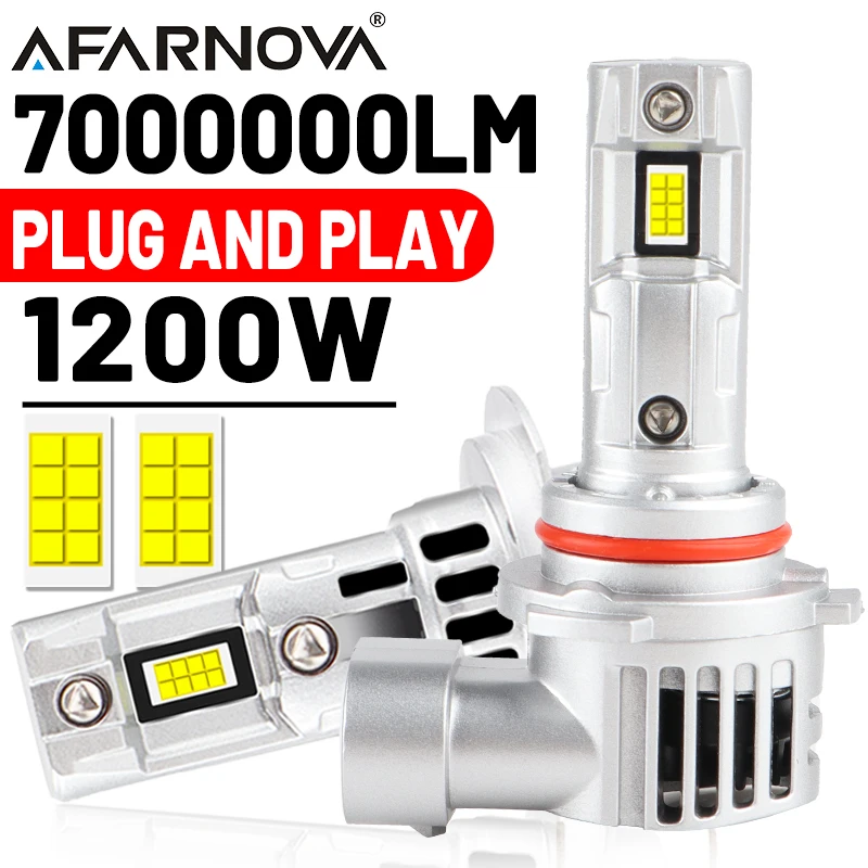 

2PC H7 LED Lights H4 H11 9005 9006 9007 9006 H1 9054 CSP Super Bright 6500K Canbus Turbo Fan 1:1 Mini Size Auto Lamps Plug&Play