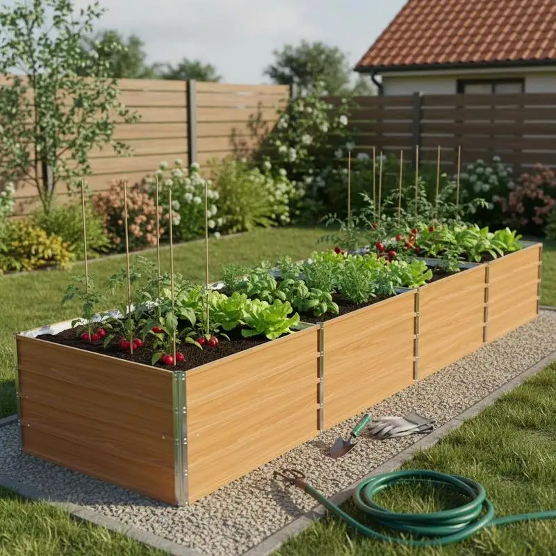 Jardinière surélevée en acier 320 x 80 x 45 cm. Ce pot à plantes moderne est fabriqué en acier, ce qui le rend robuste et durable. Il convient à la plantation de fleurs, de légumes et de coriandre sur votre patio ou votre balcon.