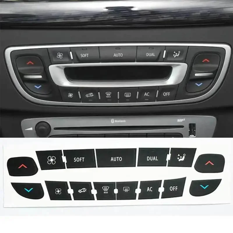 

For Renault Megane Master Scen Air Conditioning Control Panel Button Repair Sticker Control Panel Button Patch Car Accessories