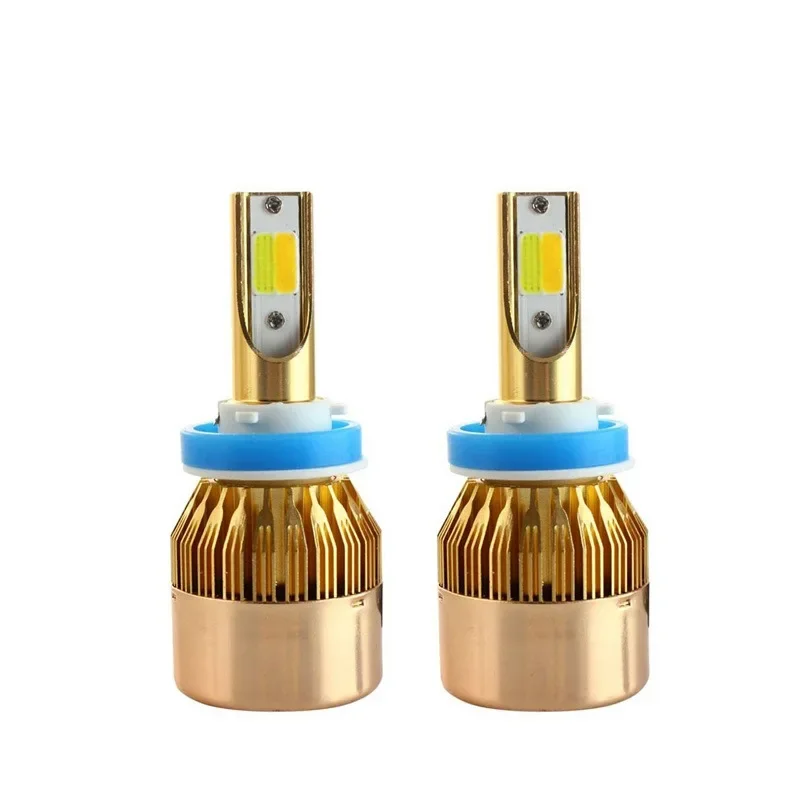 Two-color LED Headlights Three-mode Yellow White High and Low Beams Two-color Bulbs