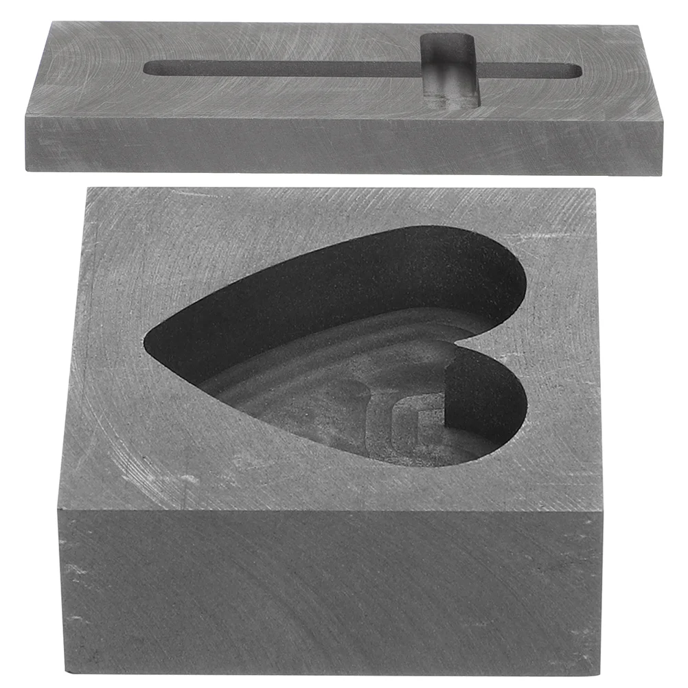 2 Pcs Decked Accessories Heart-Shaped Mold Bandana Oil Tank Casting Ingot Molds Prop