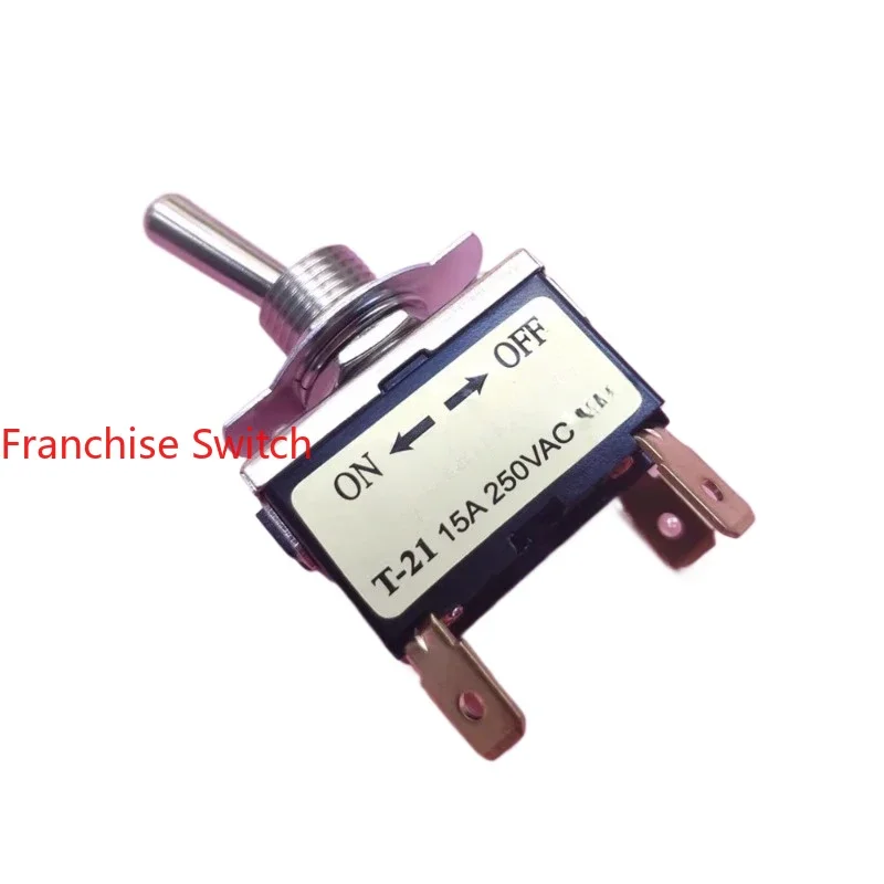 

10PCS Button switch four feet and two gears 250V15A insert foot CE certified rocker arm T-21CS