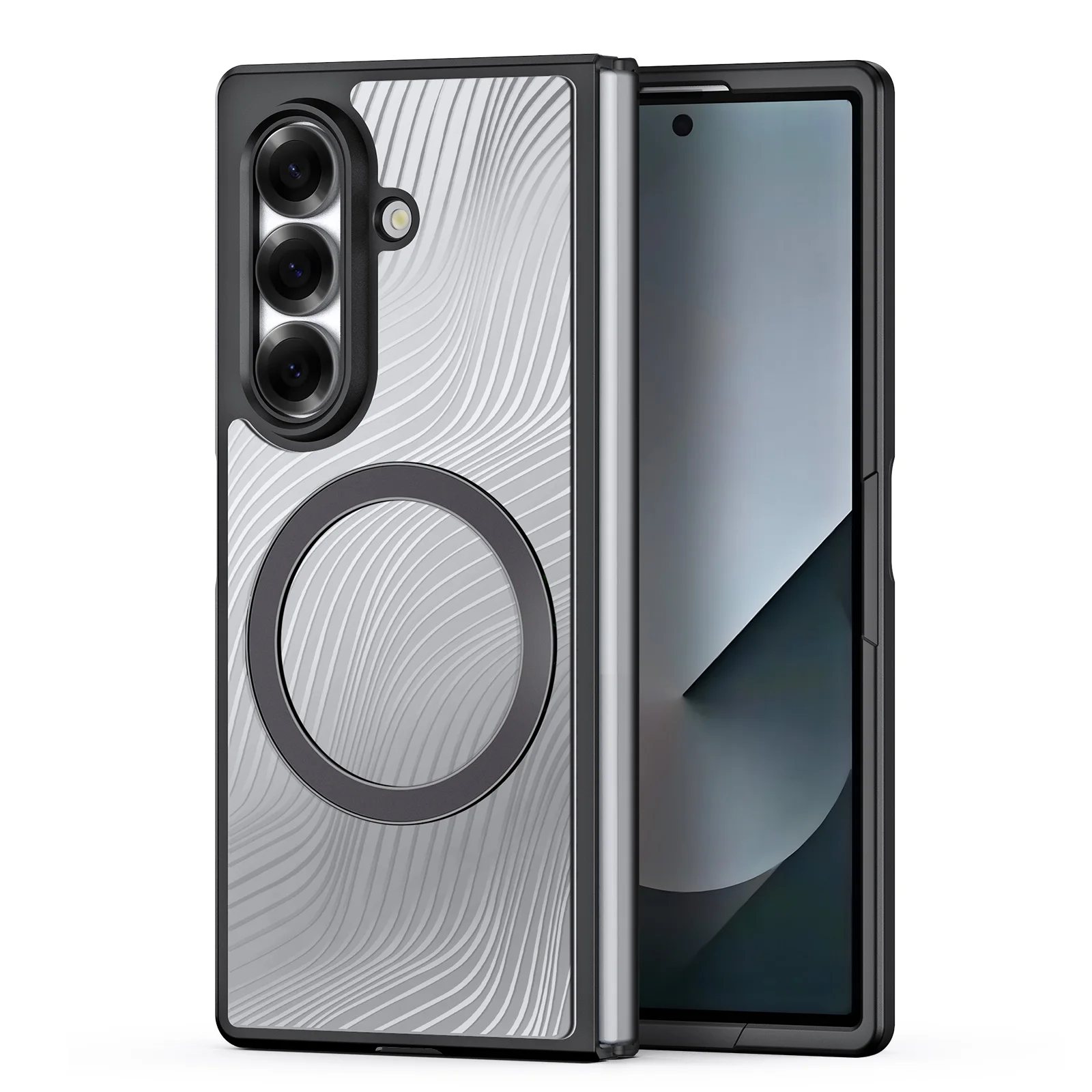 Für Samsung Galaxy Z Fold7 5G Hülle DUX DUCIS Aimo-Serie kompatibel mit MagSafe PC+TPU Slim Cover (REACH-Zertifizierung) – Schwarz