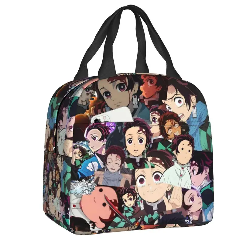 

Термоизолированная сумка-холодильник для обедов «Истребитель демонов» для женщин, студентов, школы, работы, пикника, сумка-тоут для еды