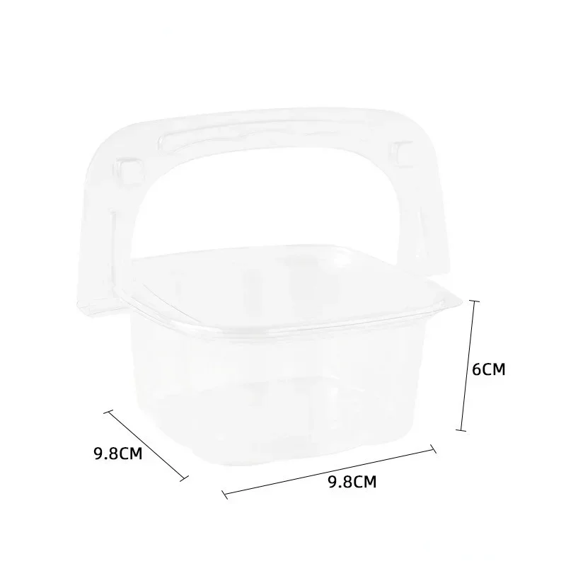 10pcs Tote Basket Cake Packing Box Disposable Cupcake Box Multi-Layer Bean Milk Mousse Packaging Box Fruit Salad Containers