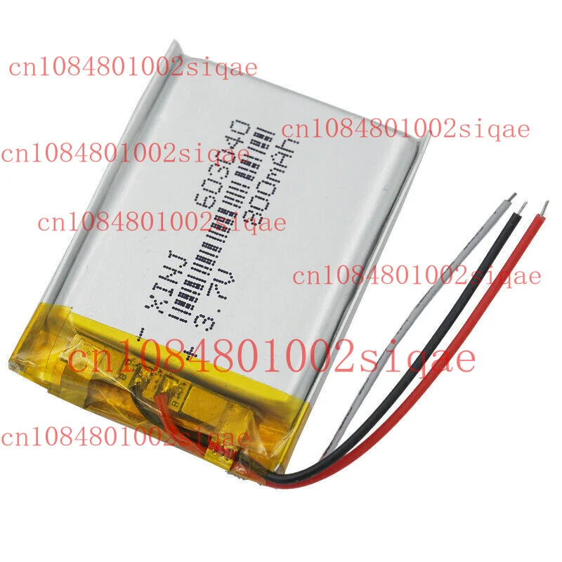 3.7V 800mAh 2.96Wh Batería recargable LiPo 603040 Termistor 3 cables NTC