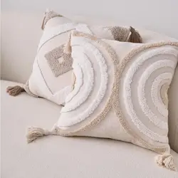 Braided Rope Pattern Pillowcase Bedroom Accent Pillow Cover Boho Textured Throw Pillow Covers with Braided for Sofa for Office