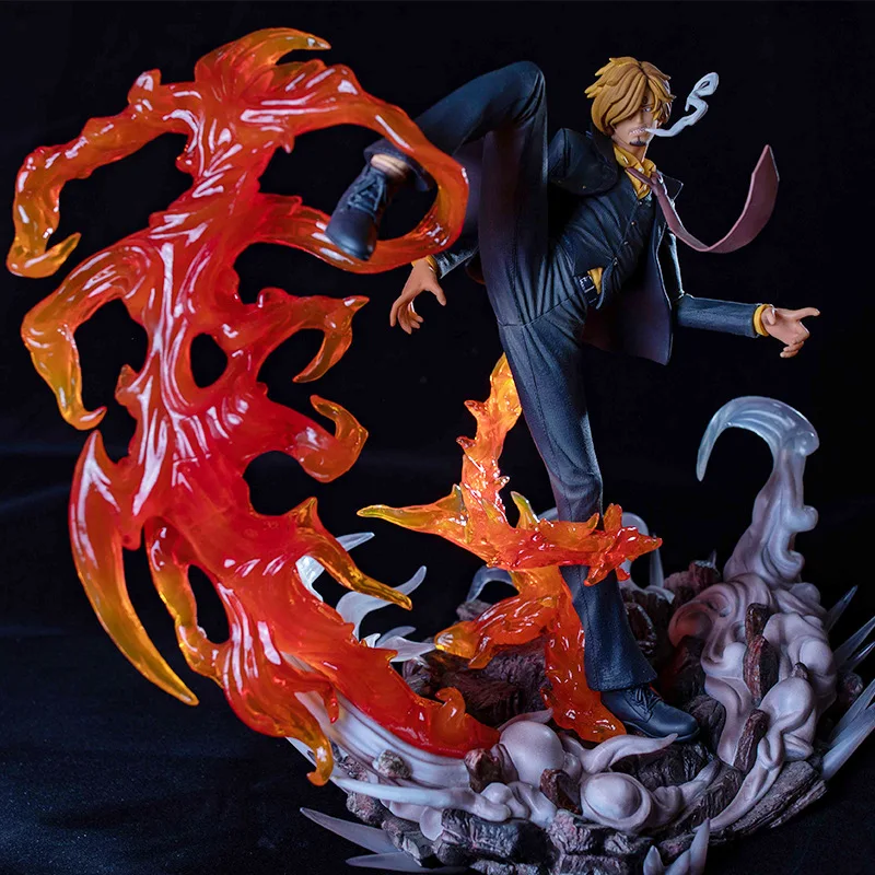 

30cm One Piece Flame Shanks Sanji Fighting Stance Pvc Statue Model Periphery Figurine Model Collection Boy Toy Gifts