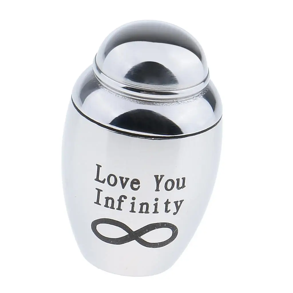 Cremation Urn Keepsake Stainless Steel Adult Pet Ash Jewelry Container Memorial for Family Son or Dog Use