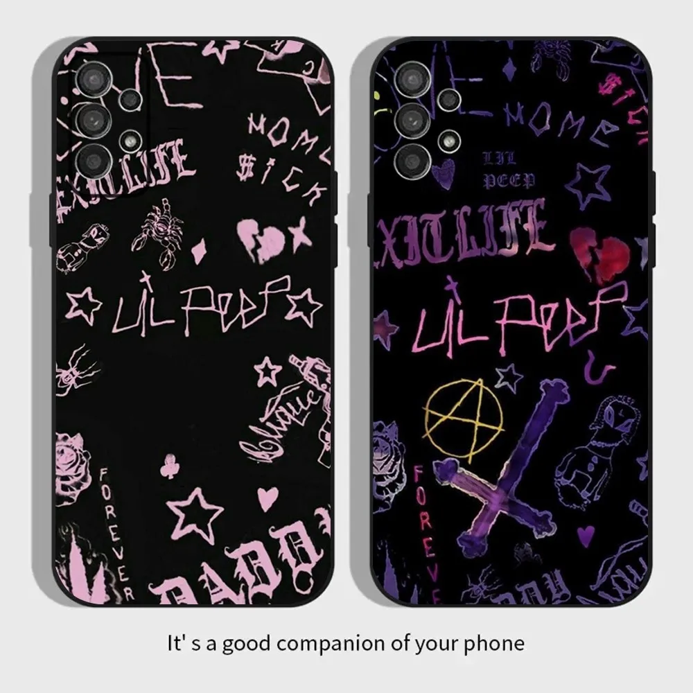 Rapper L-Lil P-Peep Phone Case For Samsung Galaxy A13,A21s,A22,A31,A32,A52,A53,A71,A80,A91 Soft Black Cover