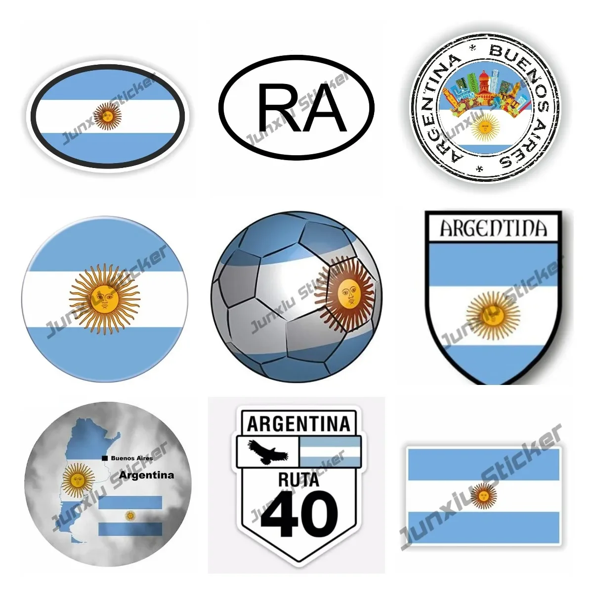 

ArgentinaFootball Sticker Decal Argentine Flag map Football Sport Soccer Stickers Hand of God Laptop Waterproof PVC Sticker