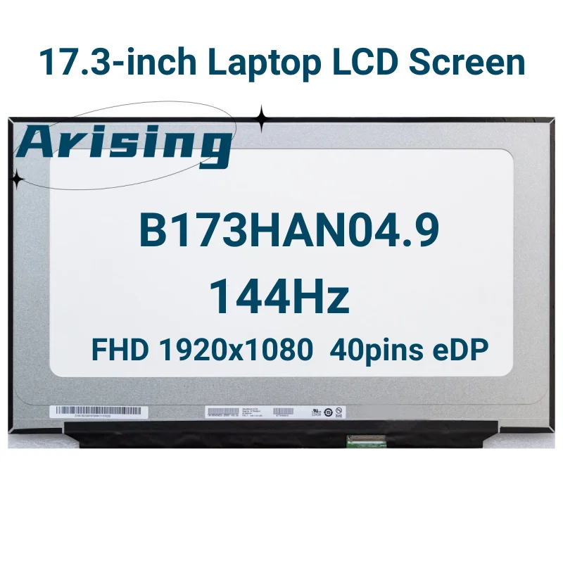 شاشة كمبيوتر محمول LCD مقاس 17.3 بوصة 144 هرتز طراز B173HAN04.9 Fit B173HAN04.5 لـ ASUS TUF FA706 FA707 FX705 FX706 FX707 لوحة عرض 40pins eDP