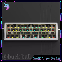 DAGK Alloy40% 2.0 Mechanical Keyboard Kit 3mode 49keys Aluminium Wireless Keyboard Kits Hot Swap Rgb Light Gaming Keyboard Kit