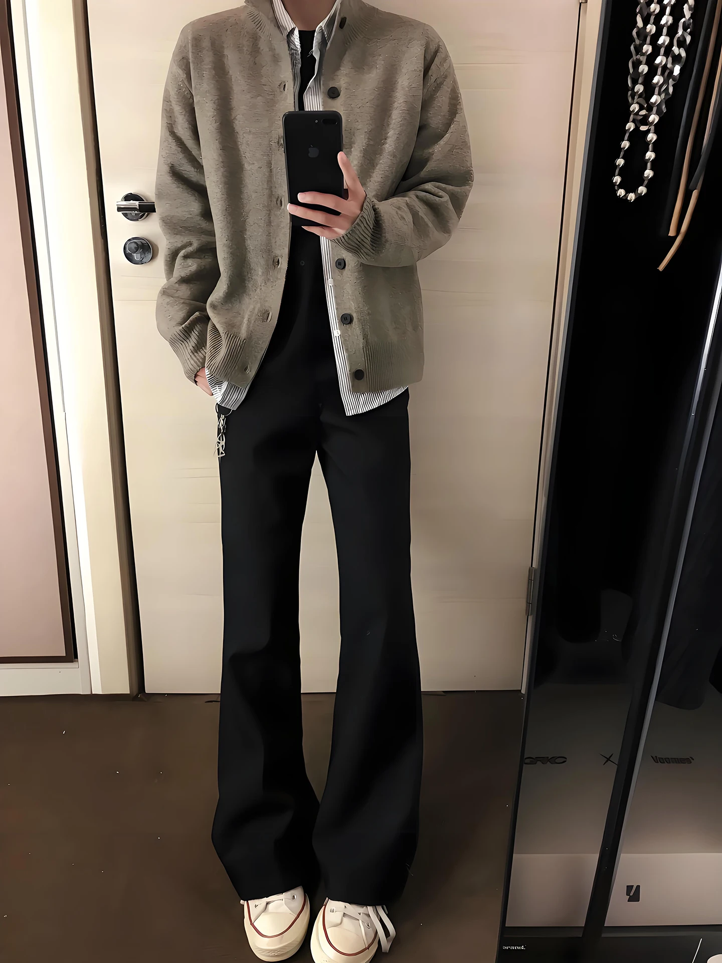 

Bla Casual Straight Leg Pants Men's Spring High Waist Slimming Trousers Drapey Extended Length Suit Pants Low Waist