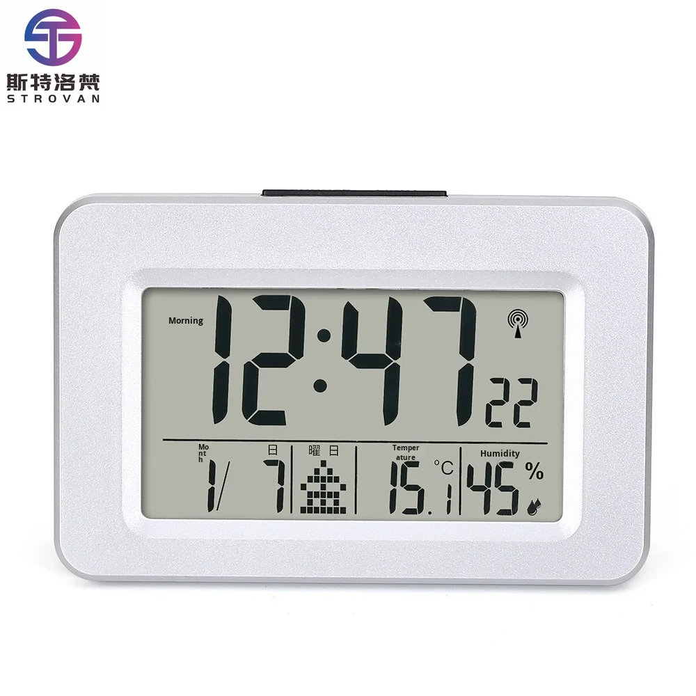 

Digital Alarm Clock Automatic Time Adjustment Electronic Thermometer Hygrometer