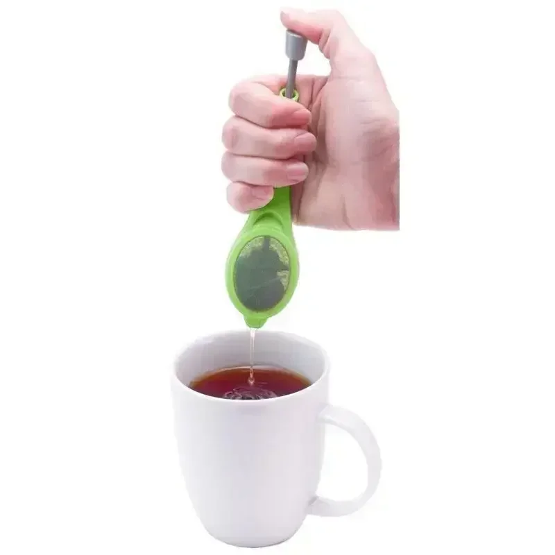 1Pcs Household Silicone Tea Filter Tea Filtration Tea Making Kitchen Tools Food Grade Tea Brewing Manual Press Tea Filtering Set