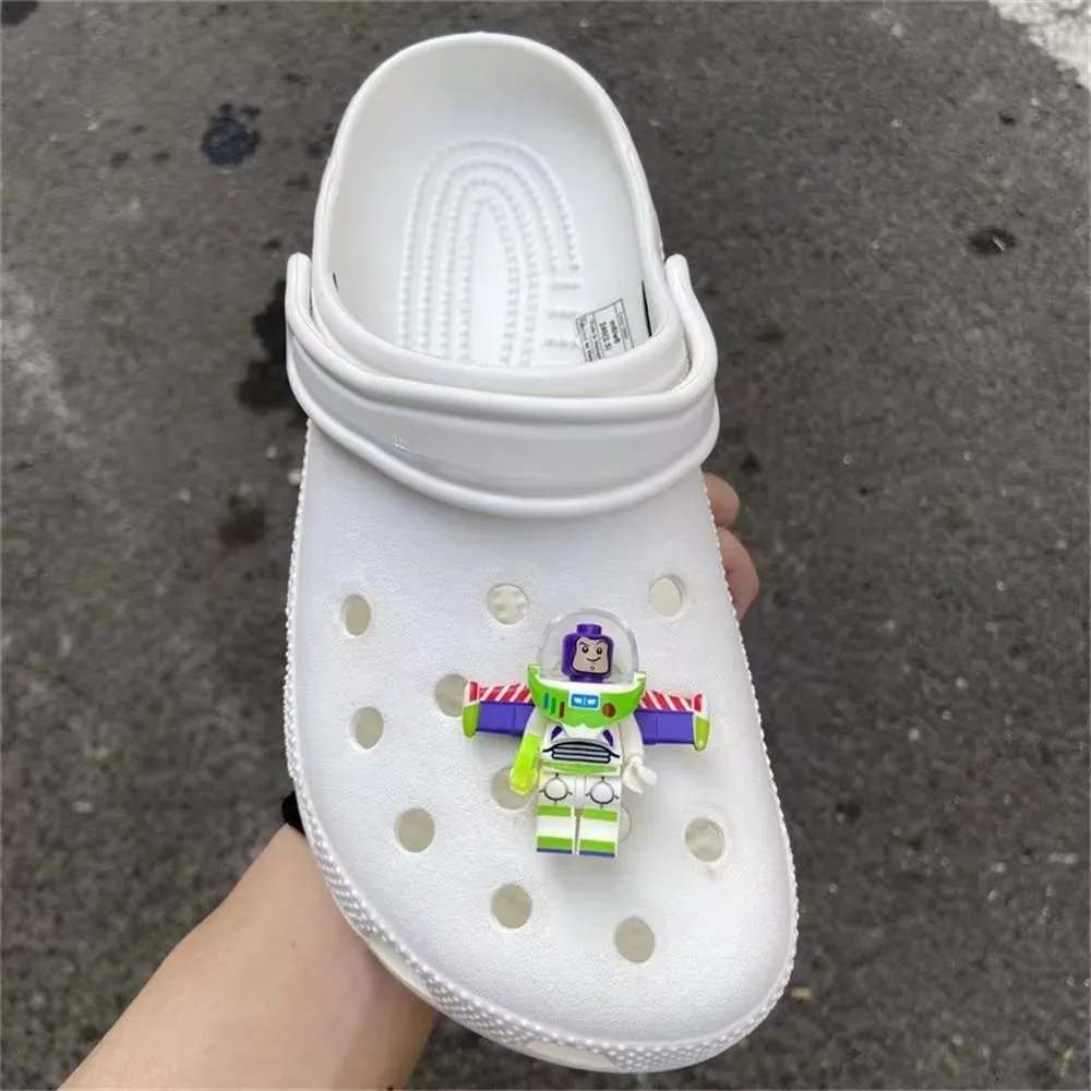 Cartoon Character  Plastic Building Blocks Charm DIY Shoe Accessories Cute 3D Children\'s Clogs Sandals Decorative Shoe Buckles