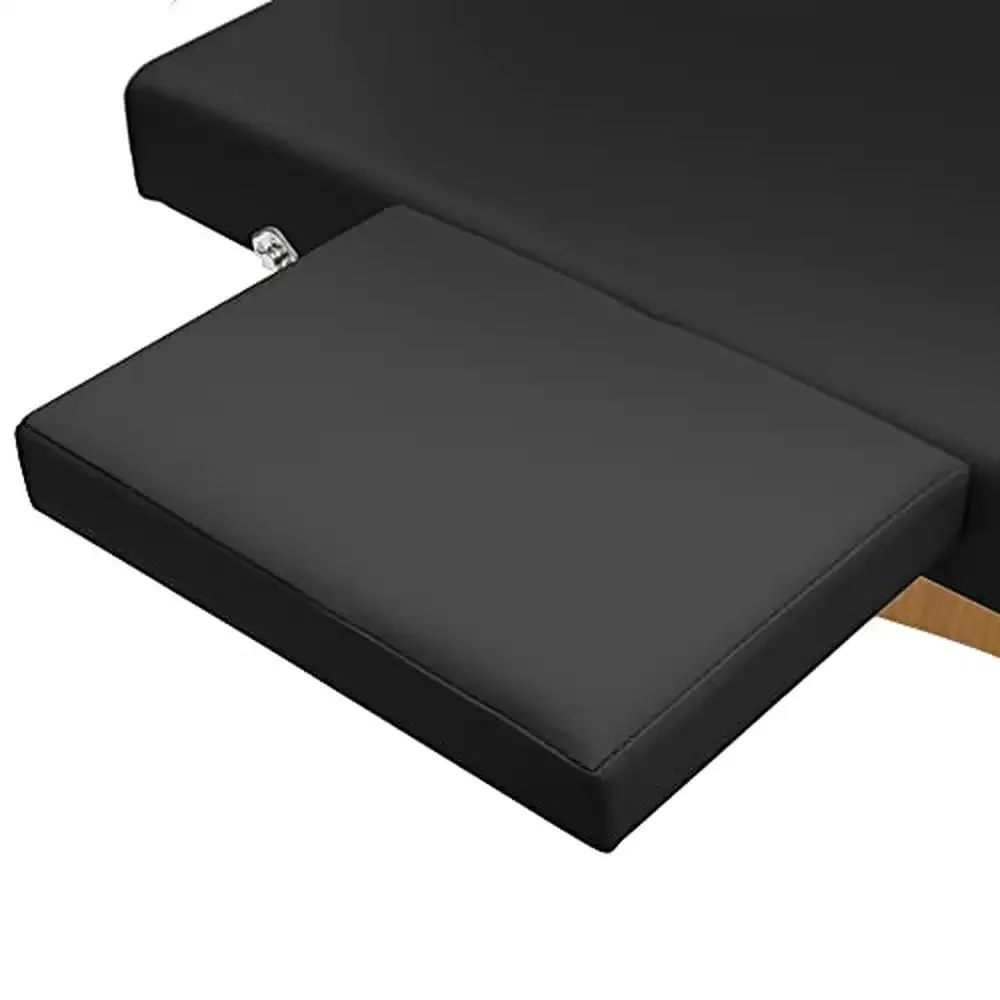 Mesa de massagem fisioterapêutica, tapete dobrável, suporte preto, leve, portátil, impermeável PU Leather, 450lbs Capacidade