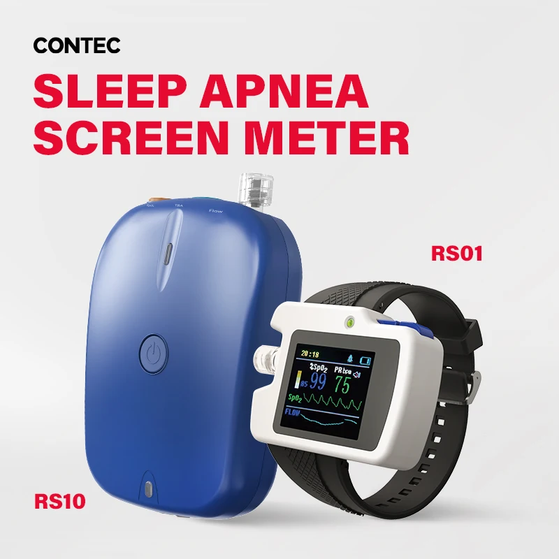 CONTEC Sleep Apnea Screening Monitor RS01/RS10 - Snoring Syndrome Home Care Device for Sleep Apnea Monitoring