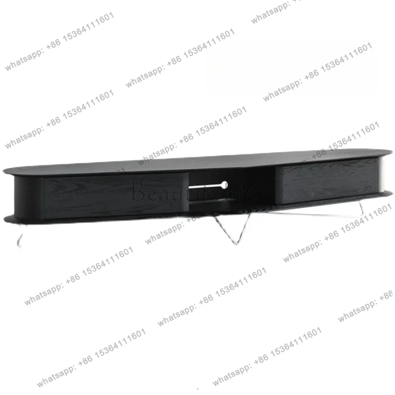 

Simple solid wood TV cabinet living room Nordic medieval locker creative design minimalist ash wood