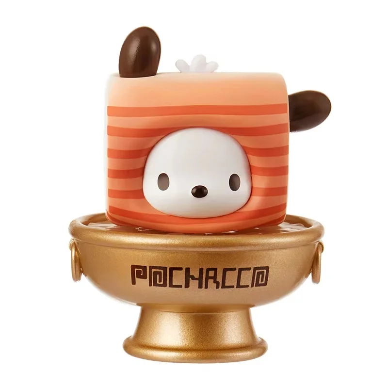 100% Echte MINISO Pochacco Hot Pot Party Mystery Box Leuke Collectible Figures Kawaii Bureau Decor Verrassing Verjaardagscadeau