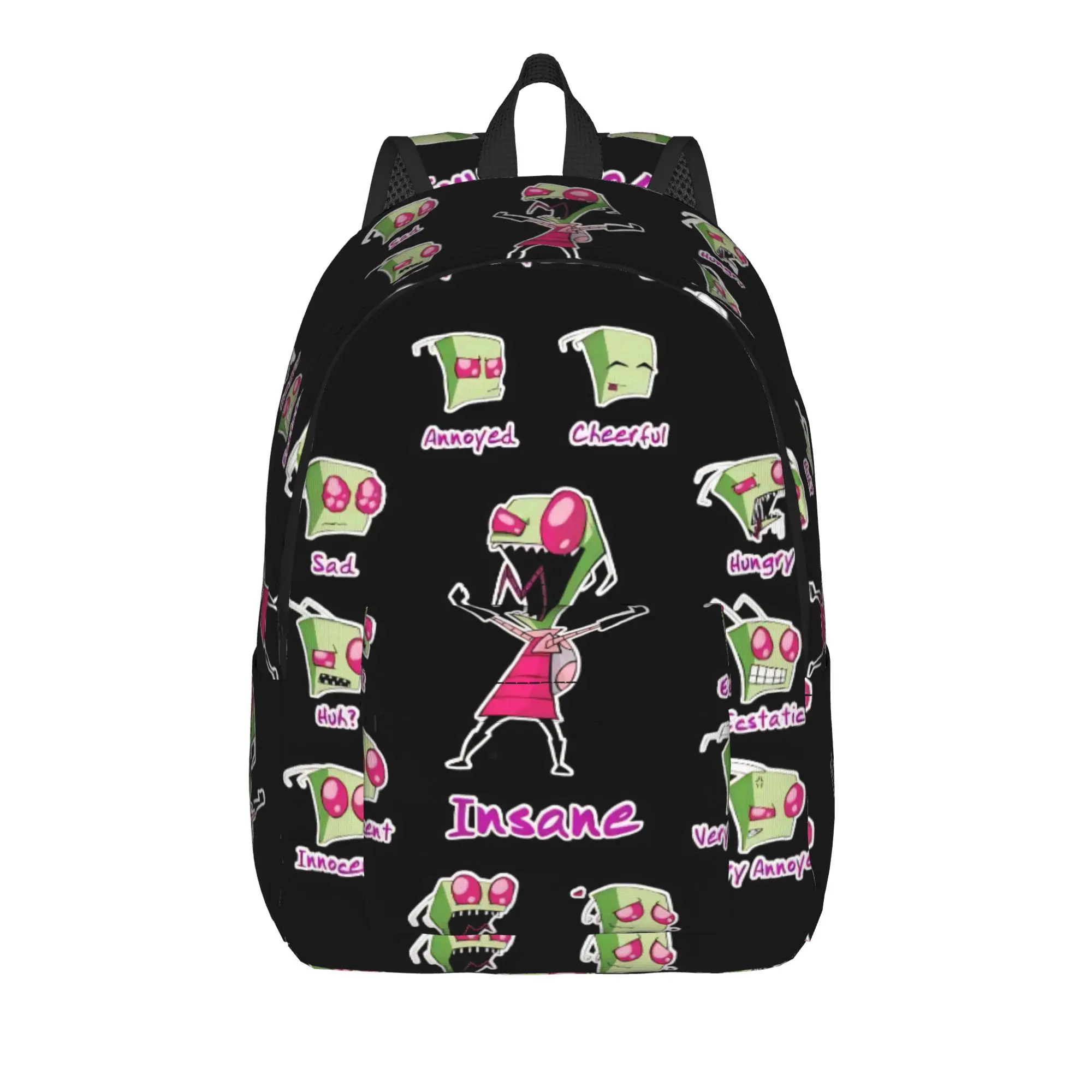 Invader Zim Gir Dib Robot Backpack American Animated Boy Polyester Cycling Backpacks Durable Pretty High School Bags Rucksack