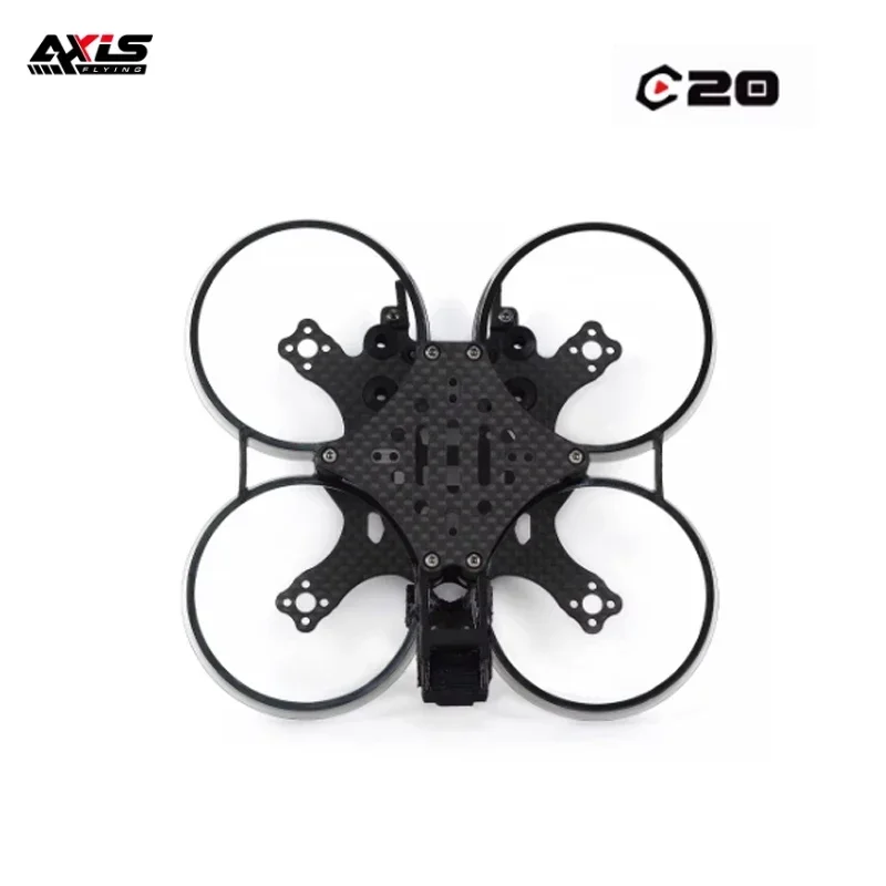 Axisflying CINEON C20/C20 V2 Kit de armazón para drones - Compatible con unidad de aire O3, diseño antivibración - Drone Cinewhoop FPV para interiores de 2 pulgadas