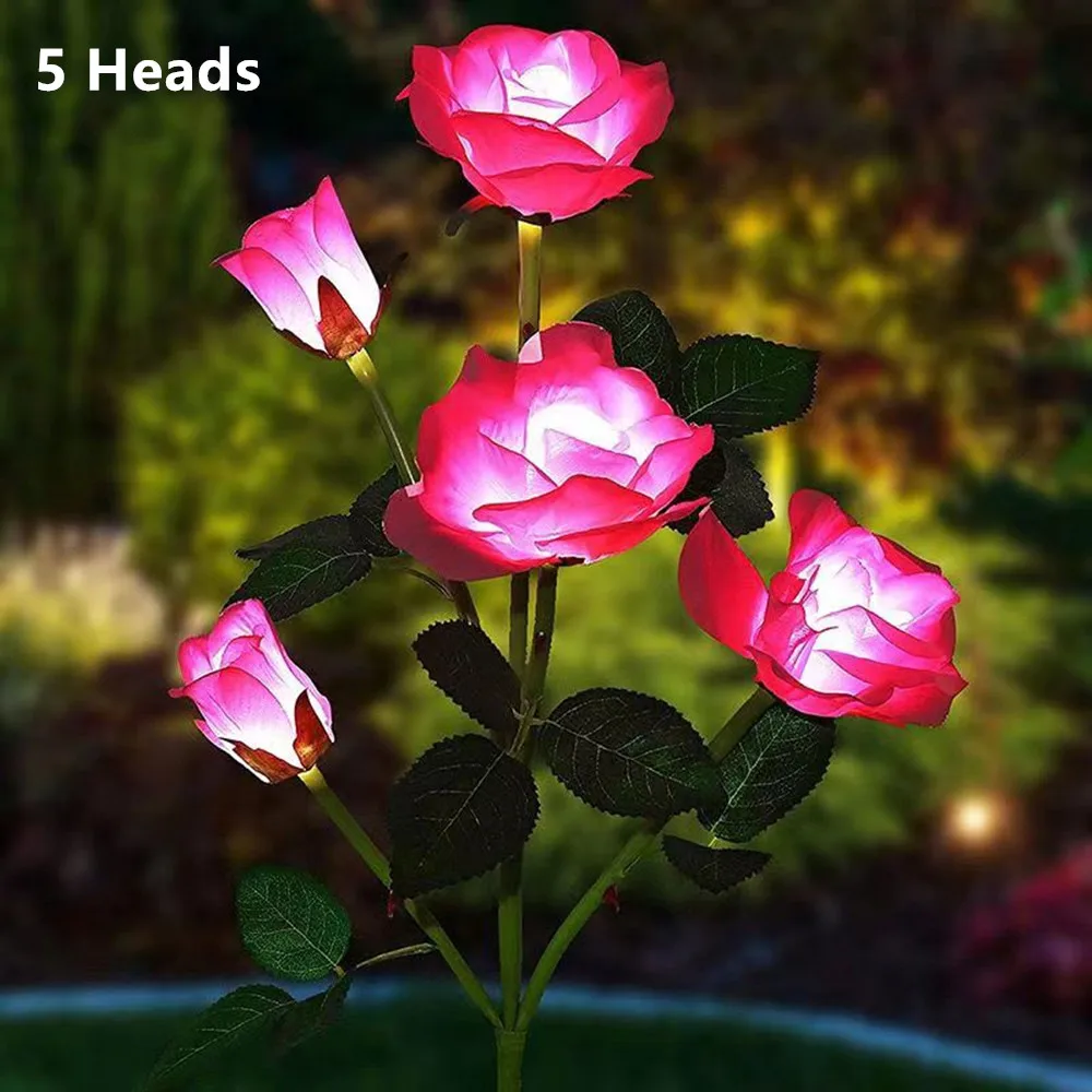 

Christmas Solar Lights Outdoor Decorative Garden Lights Rose Flower Lawn Lamp for Garden Mother's Day Graduation Ramadan Gift