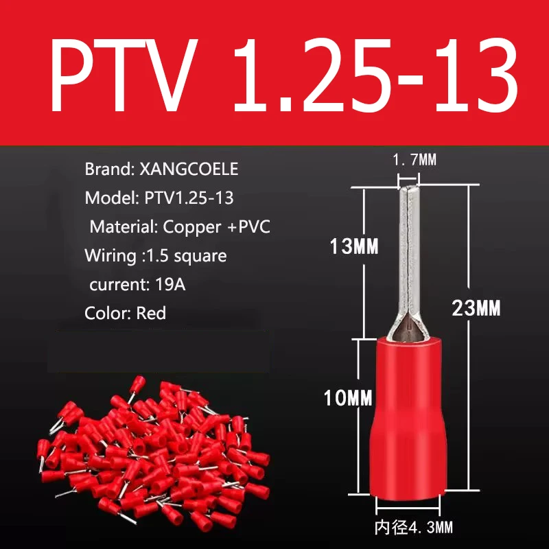 PVC Insulated Blade Terminal Electrical Connectors - Pure Copper Crimp Terminals For AWG22-10 Wires