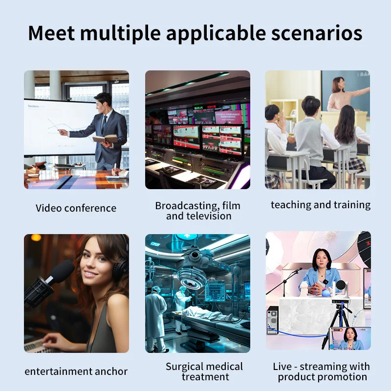 TC-A8 12x Optical Zoom 72 Degrees Wide Angle 1080P 60FPS/USB3.0/RJ45 Broadcast Camera PTZ Video Conferencing Camera