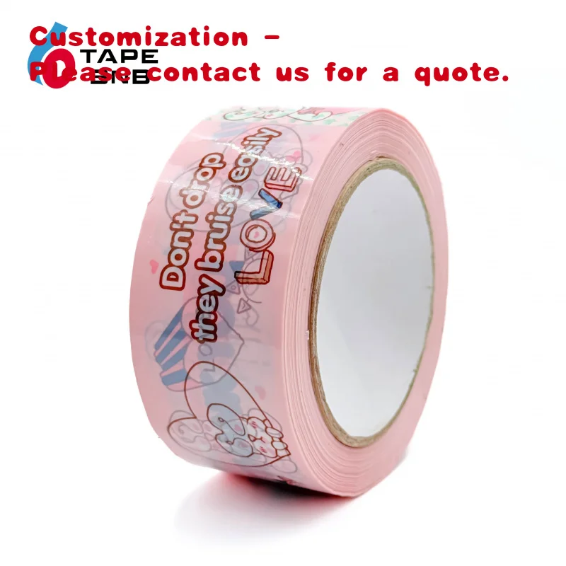 custom.Personalized BOPP Packaging Tape Custom Printed Adhesive Tape Box Sealing Branded Bulk Rolls