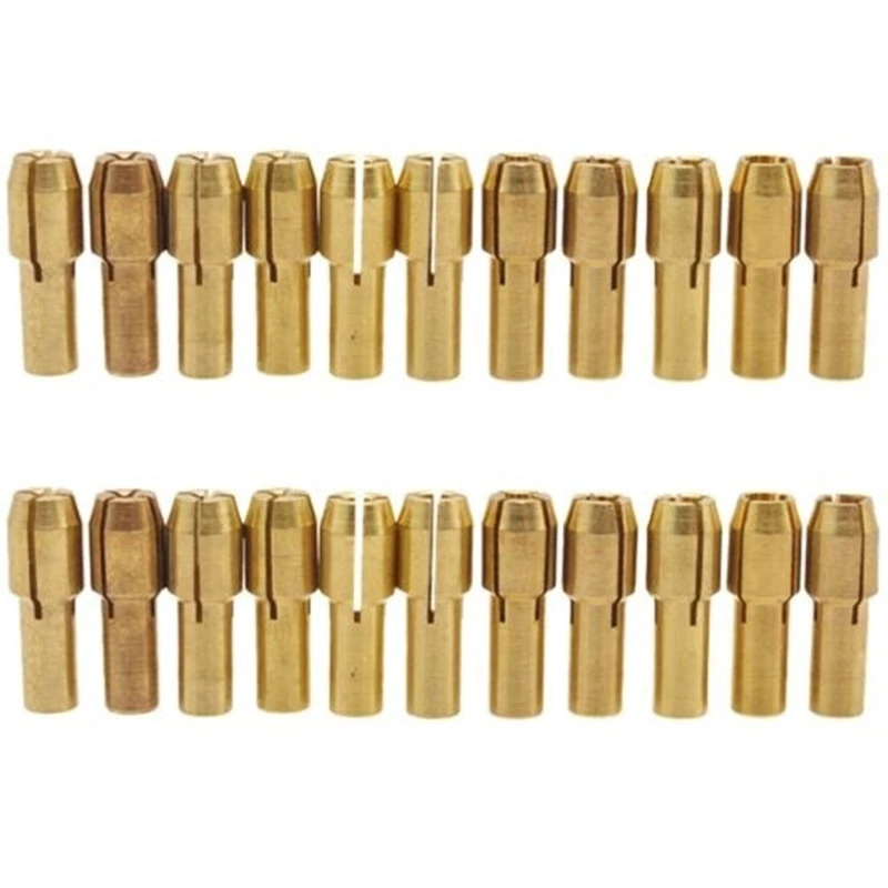 

Promotion! Fashion 22Pcs Mini Drill Brass Collet Chuck Accessories For Dremel Rotary Power Tool