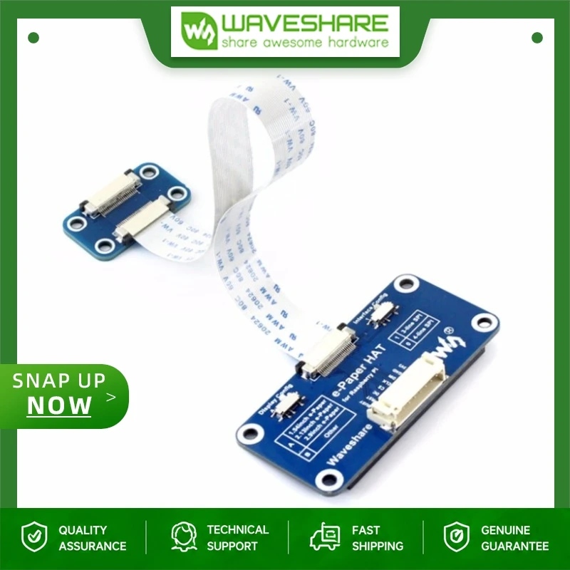 

Waveshare e-Paper Driver HAT for Universal e-Paper Raw Panels E-ink paper displays compatible with Raspberry Pi 2B/3B/3B+/Zero