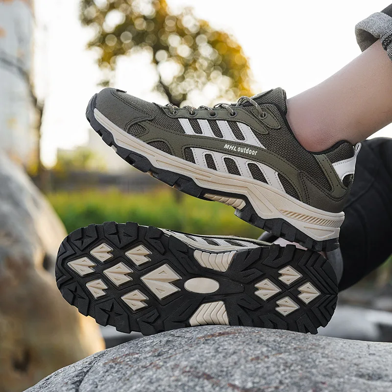 

Мужские походные кроссовки: нескользящие, низкие, для активного отдыха, на шнуровке, удобные, легкие, дышащие, повседневные