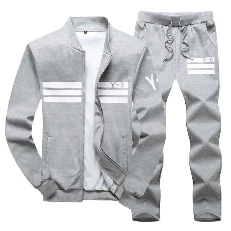 Plus Size 9XL Mens Set Casual Fleece 2 Piece Sets Sweatshirt + Pants Male Tracksuit Sporting Sweat Suits Man Fashion Sportswear