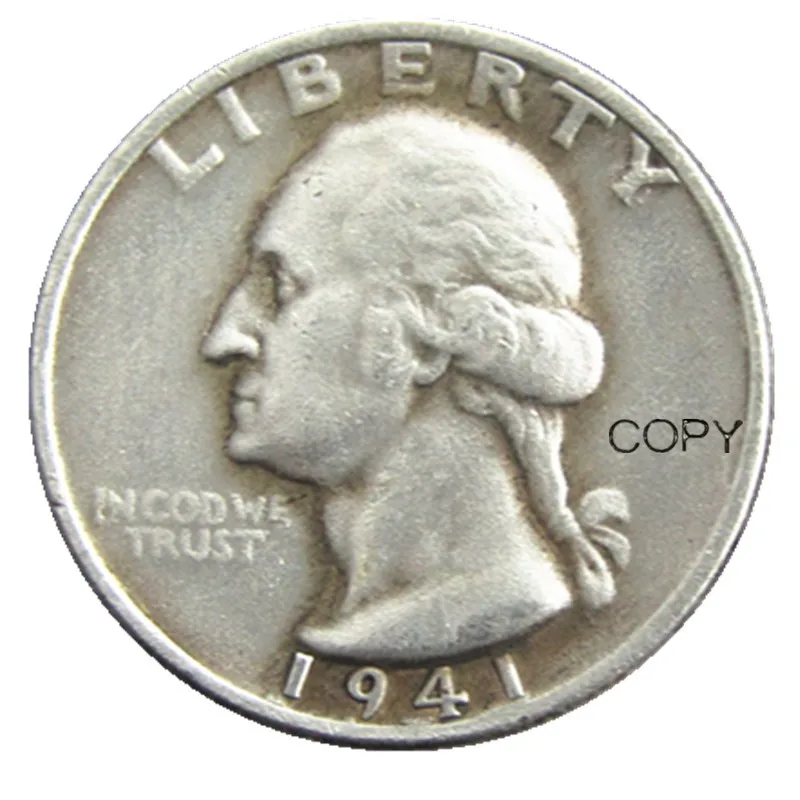 US 1941P/D/S квартал Вашингтон Посеребренная копировальная монета