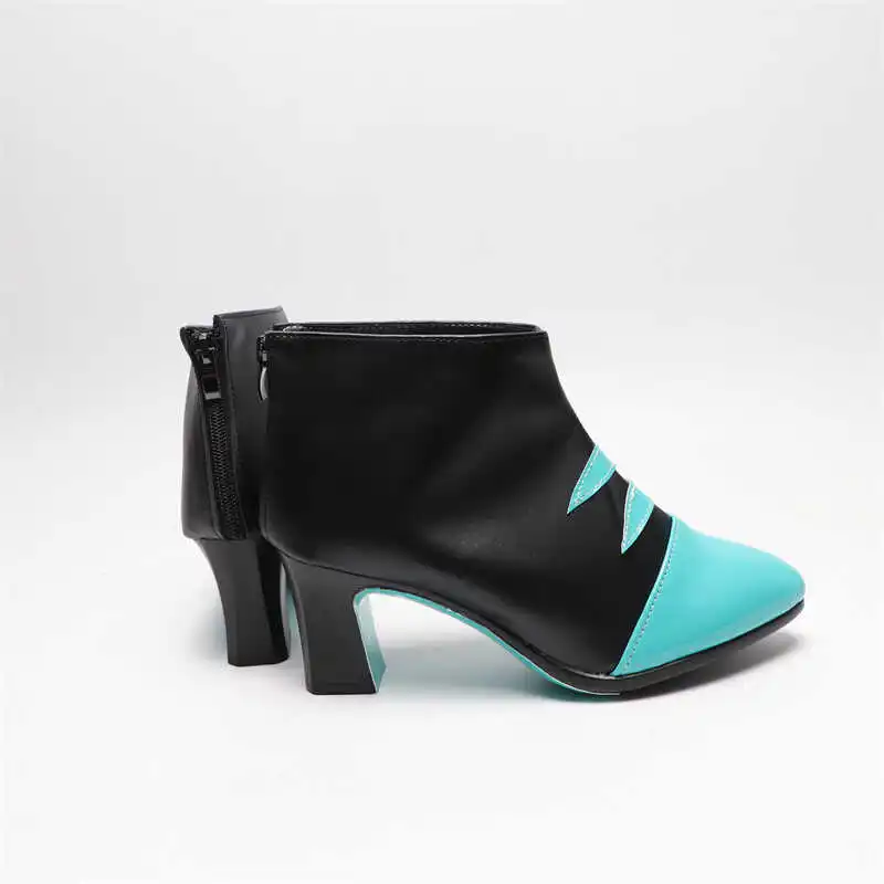 Hazbin Cosplay Hotel Vox Costume Cosplay Scarpe Stivali blu Anime