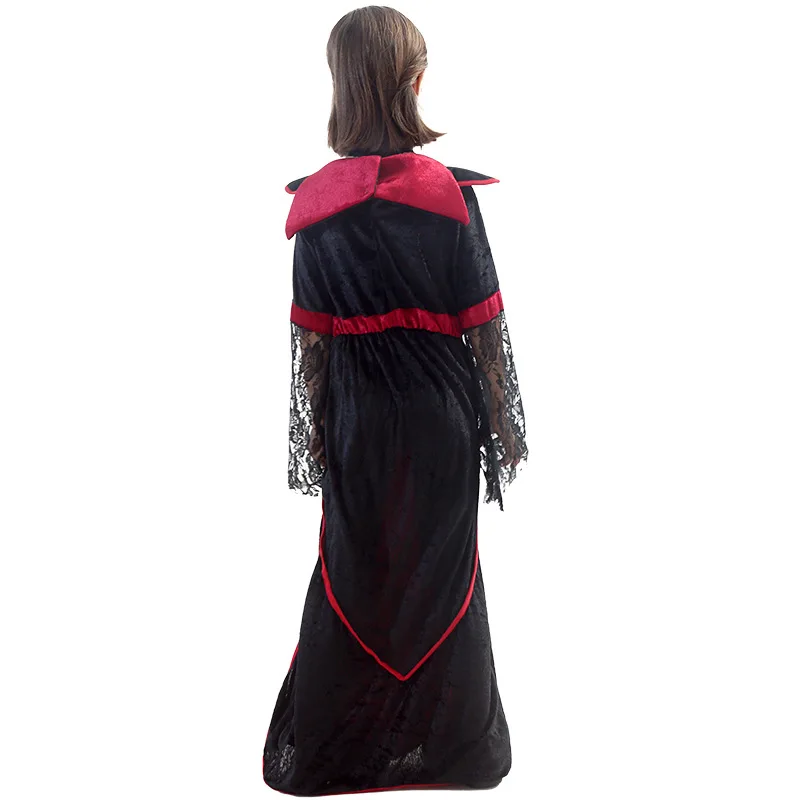 Disfraz de vampiro para niños, disfraz de Halloween, uniformes de fiesta, vestido de Cosplay para niña, ropa de fantasma de Diablo, vestido de