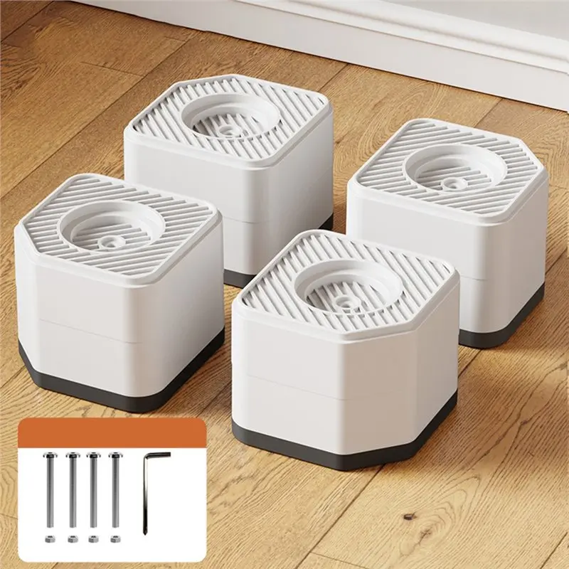 SHGO-Anti Vibration Pads For Washing Machine - Heavy Duty Non-Slip Rubber Feet & Height Risers For Stability