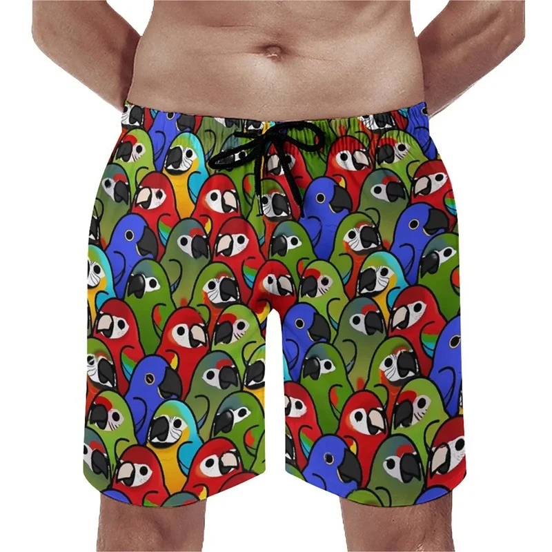 New Harajuku Summer 3D Cute Animal Birds Printing Beach Shorts For Men Children Fashion Streetwear Board Shorts Cool Swim Trunks