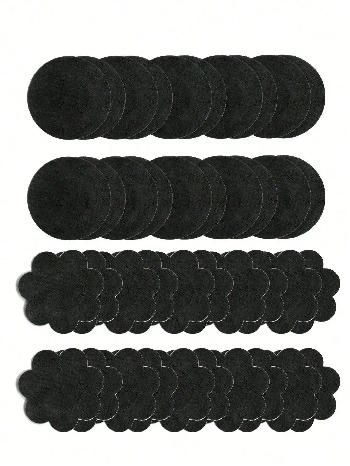 

20 шт. черных одноразовых нетканых клейких накладок на соски, круглой и цветочной формы, дышащие, для скромности