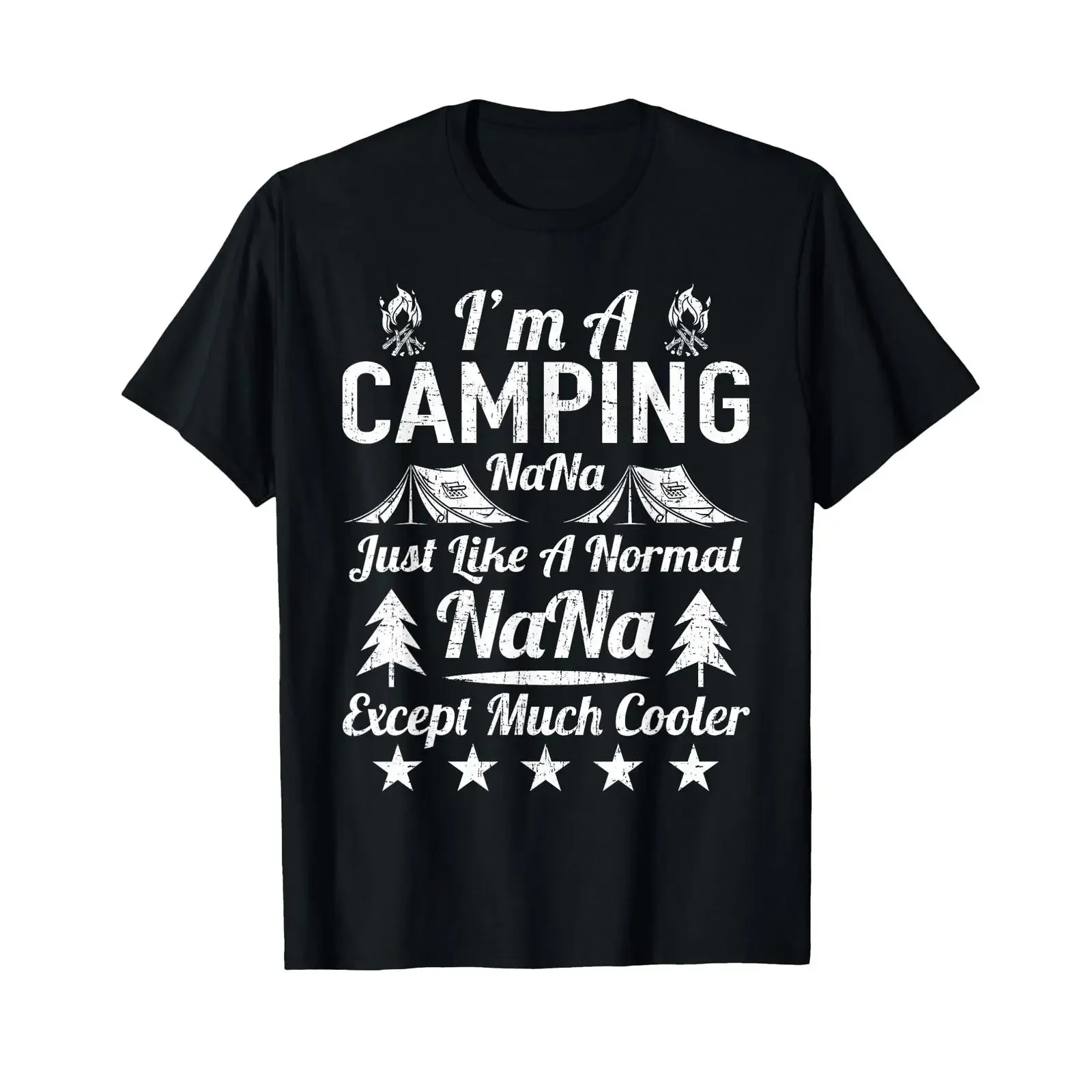 Ich bin eine Camping-Oma, genau wie ein normales T-Shirt, Vintage-Waschung, Designerkleidung, atmungsaktiv, mit Grafik, bequem, lässig, für Herren