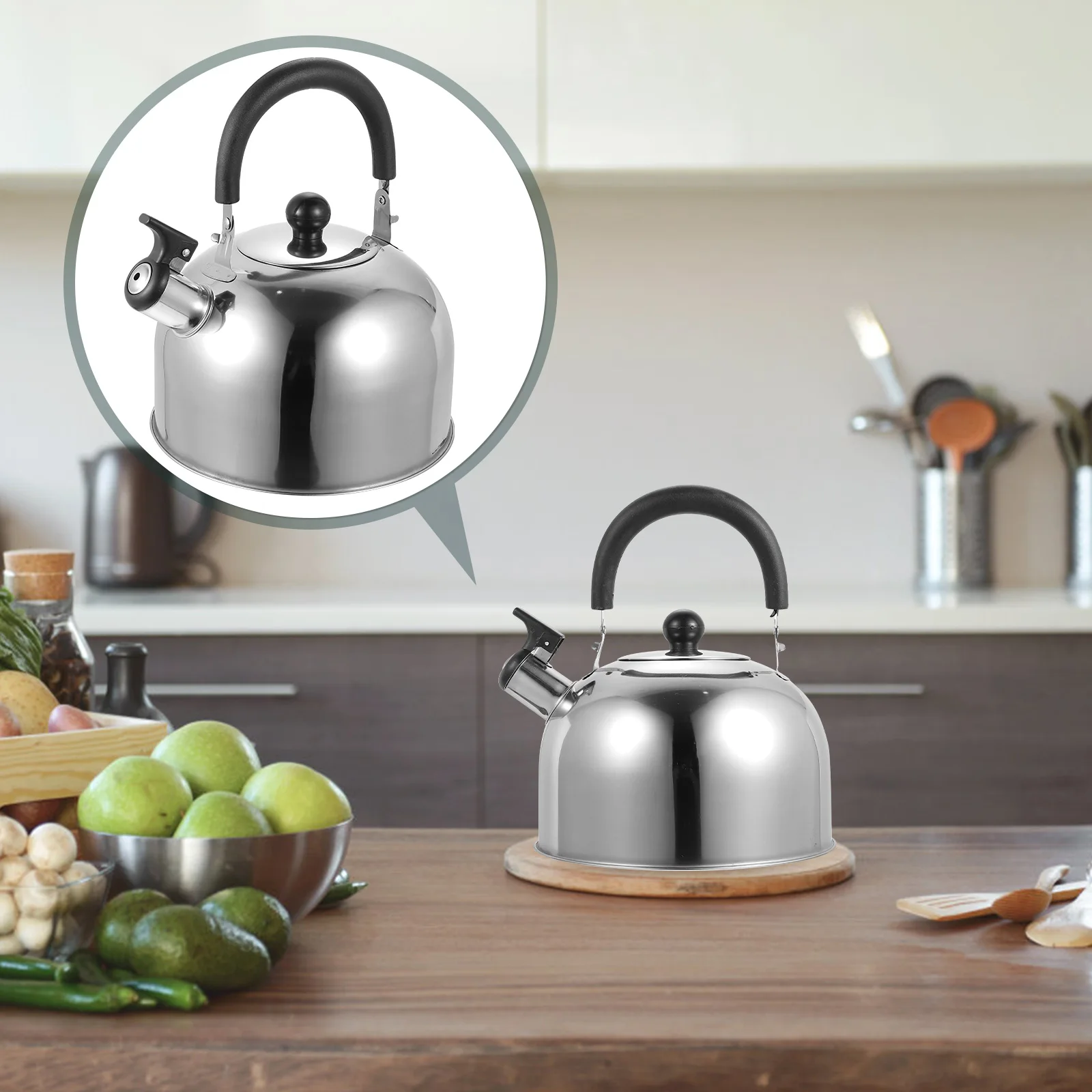 

Kettle Tea Stovetop Whistle Whistling Teapot Stainless Steel Water Kettles Steam