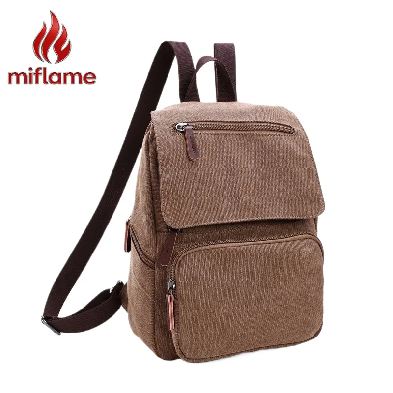 

Backpack Canvas Unisex Small Convertible Handheld Daypack for School College Travel Street Casual Style