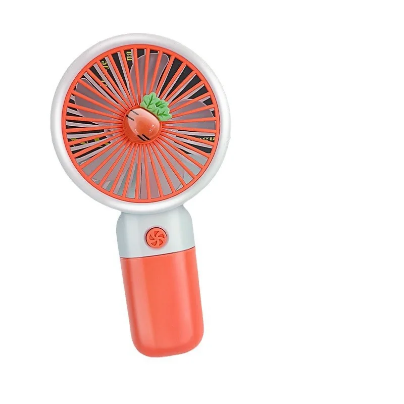 -مروحة محمولة على شكل زهرة صغيرة على شكل فاكهة جديدة على الحدود، مروحة حبل معلقة محمولة مطبوعة، مروحة كهربائية