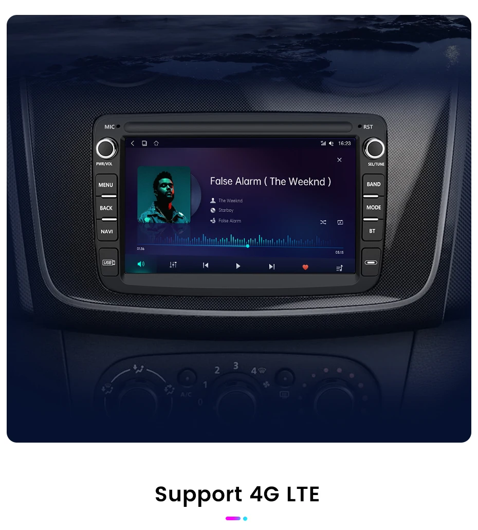 Junsun 7" Wireless Carplay Android Auto Autoradio für Renault Dacia Duster Sandero Dokker Logan Captur GPS RDS Multimedia Player – Detail 15
