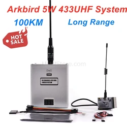 100KM Arkbird 5W 433MHz 10 Channel FHSS System UHF Module for Long Range Flight FPV Futaba WFLY APM PIX Autopilot